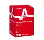 Метопролол ретард-Акрихин, таблетки пролонгированного действия покрытые пленочной оболочкой 100 мг 30 шт