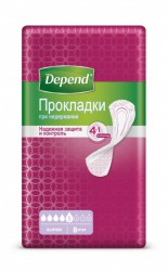 Прокладки при недержании для женщин, Depend (Депенд) 8 шт арт. 9435024 супер