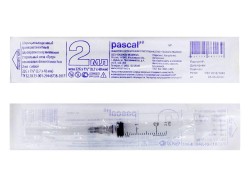 Шприц трехкомпонентный тип луер с надетой иглой р. 0.7ммх40мм 22G 1 1/2 1 шт. 2 мл